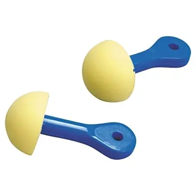 E-A-R Express Pod Plugs Earplugs – Uncorded Polyurethane with Blue Grips, Yellow