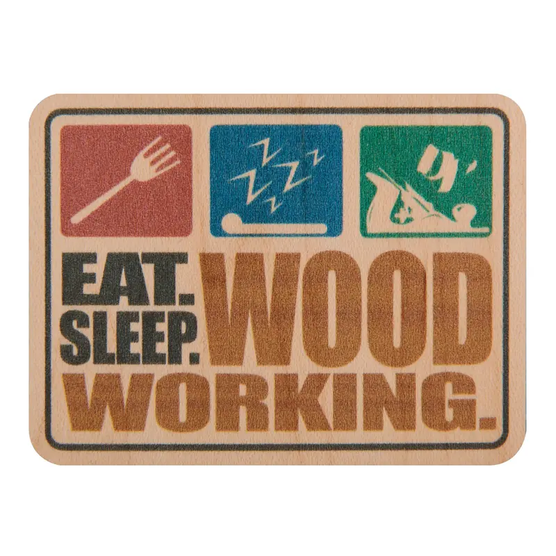 Eat Sleep Woodworking Maple Vinyl Decal – Premium Sticker