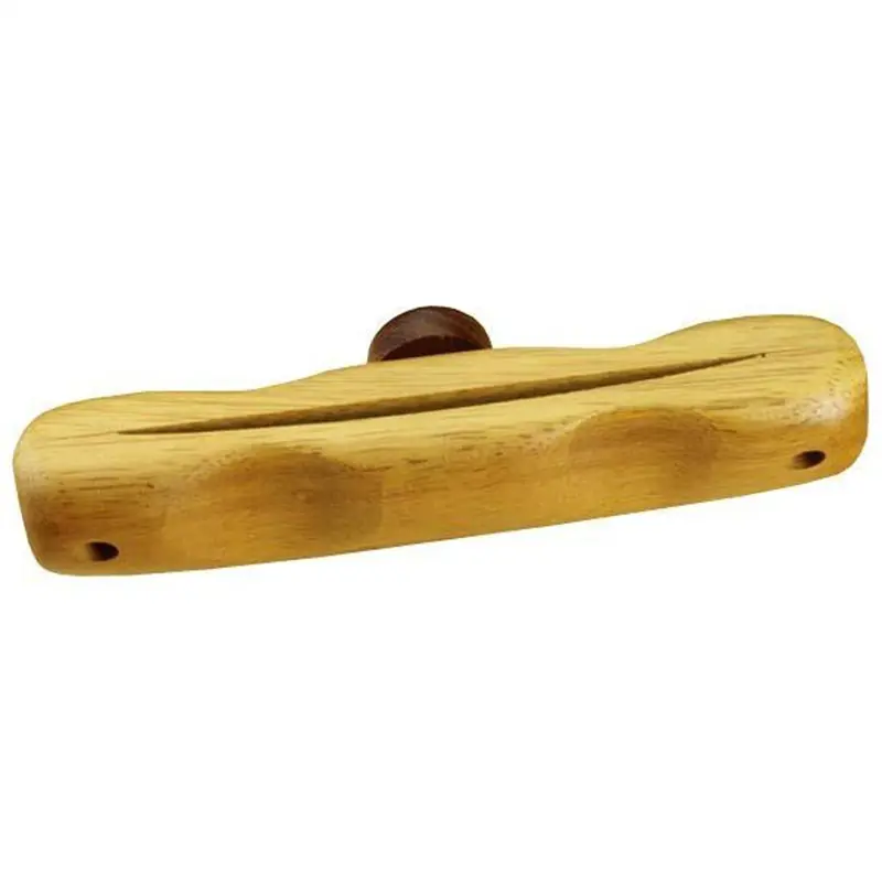 Ergonomic Wooden Scraper Holder for Safe Blade Storage
