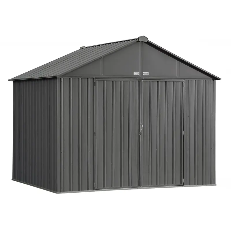 EZEE 10′ × 8′ High-Gable Shed – Charcoal Gray, 72″ Wall Height