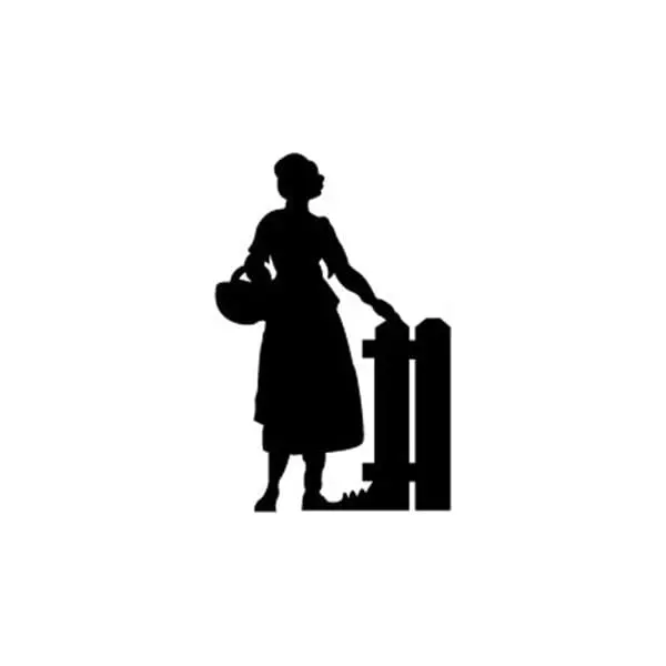 Farmer’s Wife Shadow Cutout Plan – Traditional Rural Silhouette Template