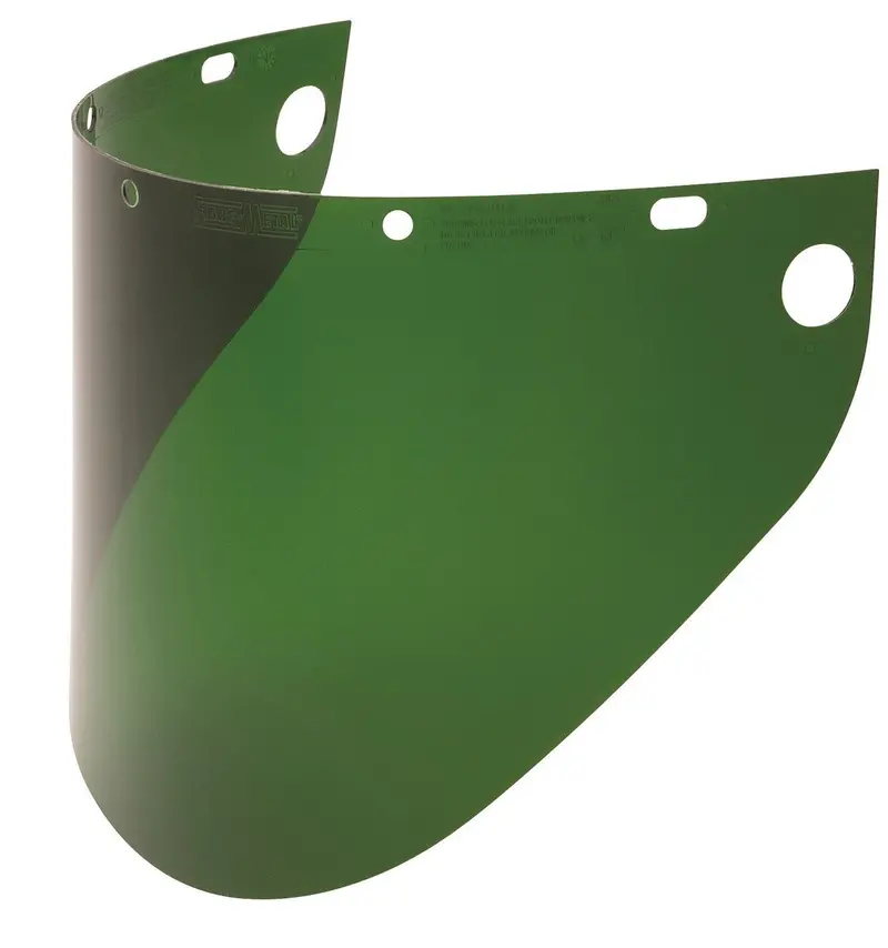 Fibre-Metal 4199 Extended-View Dark Green Faceshield – 0.060 Inch, 9.75 x 19 Inches