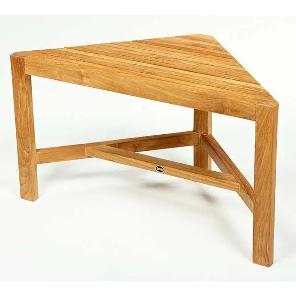 Fiji Corner Shower Bench — Compact 18″ Wall-Mounted Seating Solution