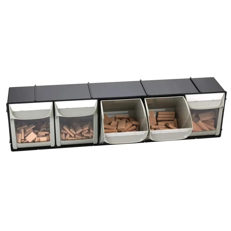 Five-Door Tilt-Out Storage Bin for Cabinets