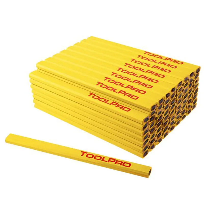 Flat Carpenter’s Pencil Set – Medium Lead, 72-Pack