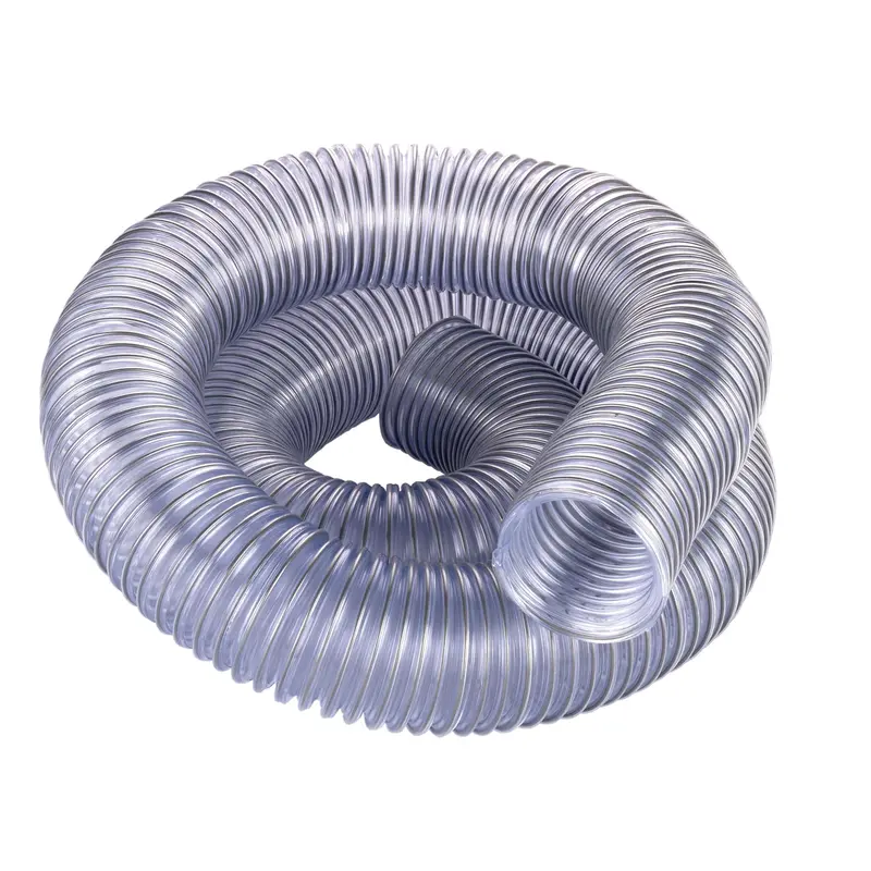 Flexadux PV Dust Collection Hose – 2-1/2″ Diameter × 10 Feet, Transparent