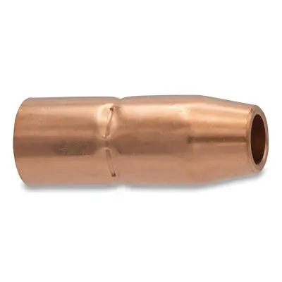 Flush-Mount Copper MIG Nozzle – 1/2 in Bore, Miller-Style Compatibility