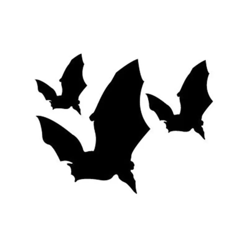 Flying Bats Silhouette Wood Art Template