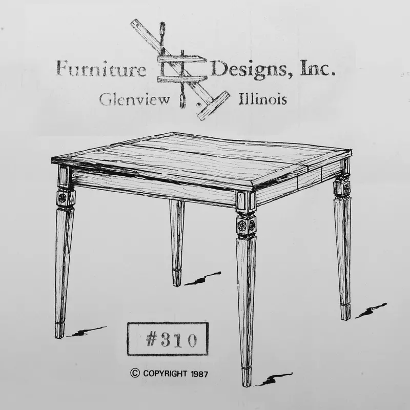 Folding Card Table: Printable Woodworking Project Plan