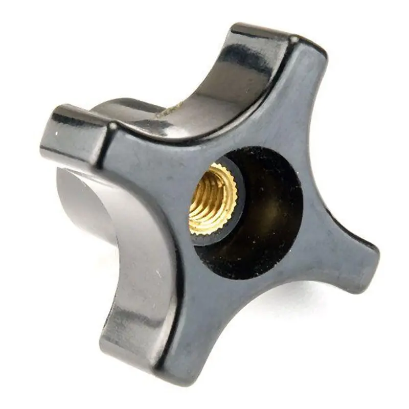 Four-Arm Knob with Through-Hole Design – 20mm Insert, 1/4″ Thread