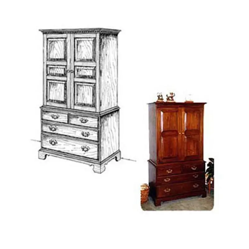 French Armoire: Printable Woodworking Project Plan