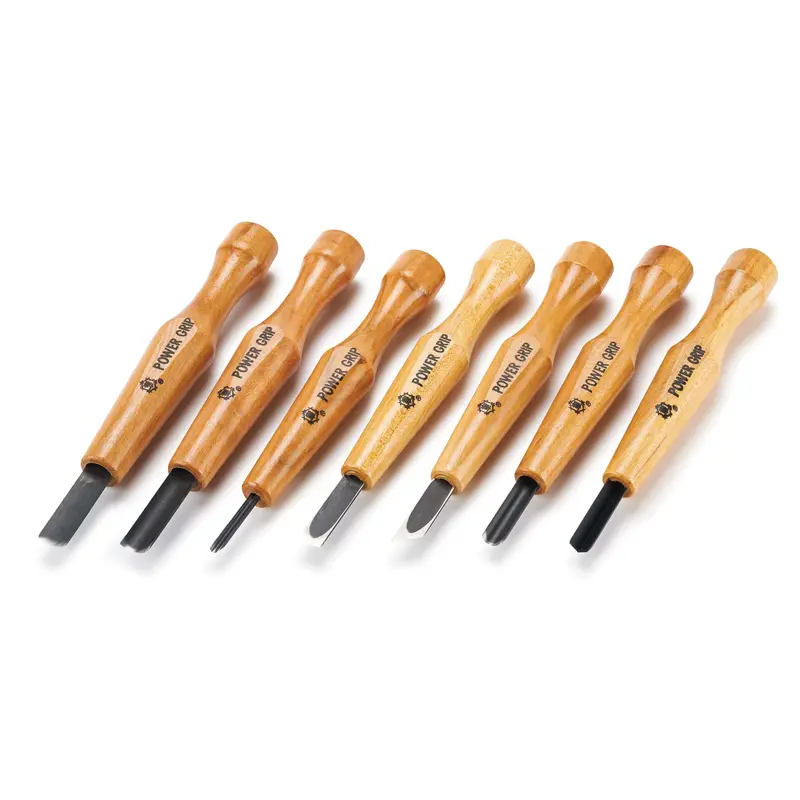 Full-Size Power Grip Carving Tool Collection – 7-Piece Set