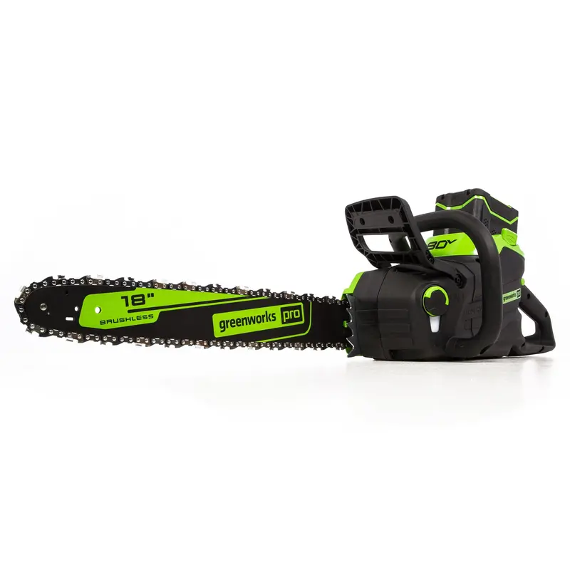 Gen II 18-Inch Brushless Chainsaw – 2.5 kW Output, Includes 4Ah Battery & 4A Rapid Charger