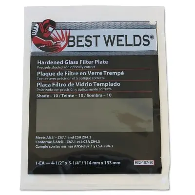 Green Shade 10 Glass Welding Filter Plate – 4.5″ × 5.25″