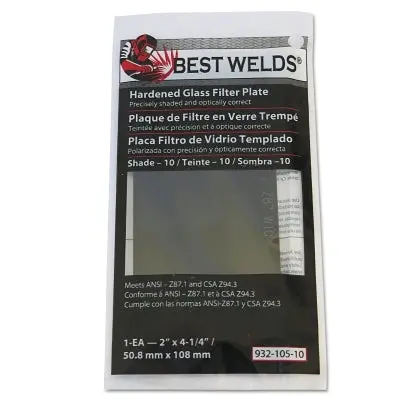 Green Shade 12 Glass Welding Filter Plate – 2″ × 4.25″