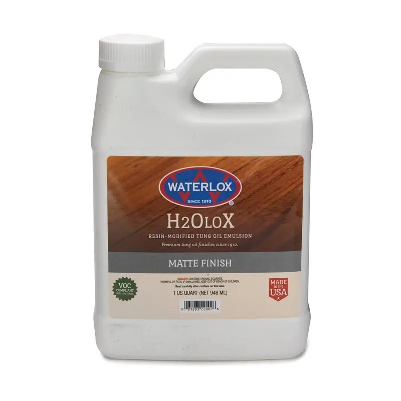 H2OLOX Water-Based Wood Finish – Quart Size, Low-VOC Interior Protection