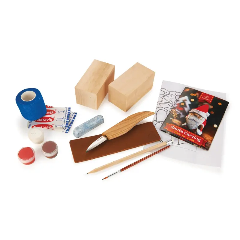 Hand-Carved Santa Figure Woodworking Kit