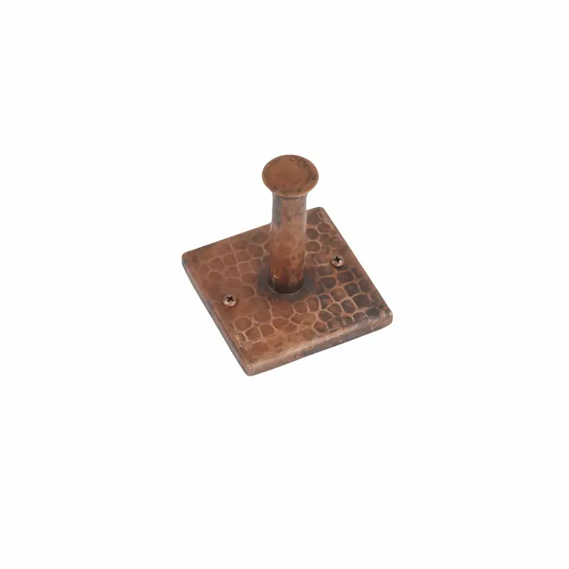 Hand-Hammered Single Robe Hook – Solid Wrought Iron Hardware