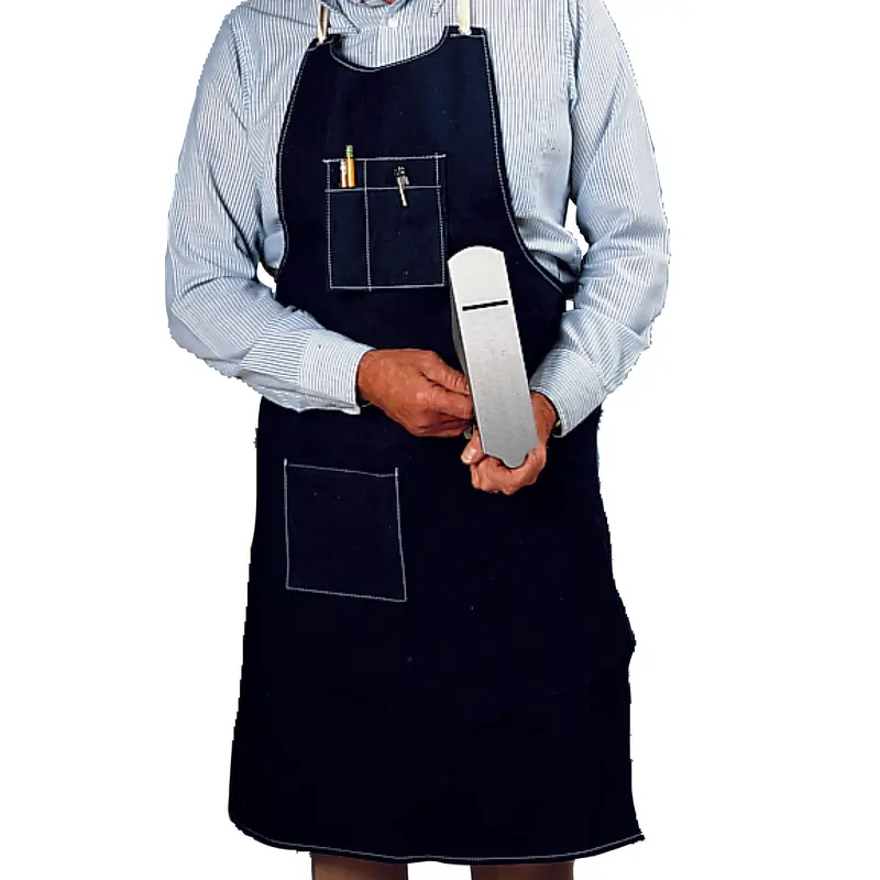 Heavy-Duty Blue Denim Workshop Apron
