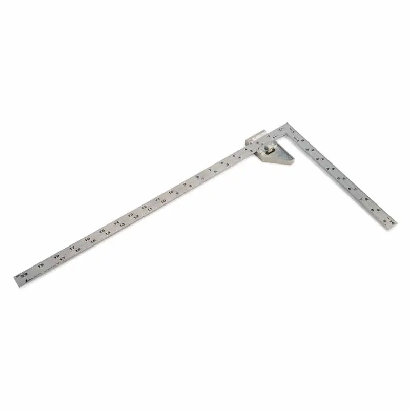 Heavy-Duty Wide Carpenter’s Square – 20″ × 10″, Hard Chrome Finish with Metal Stopper