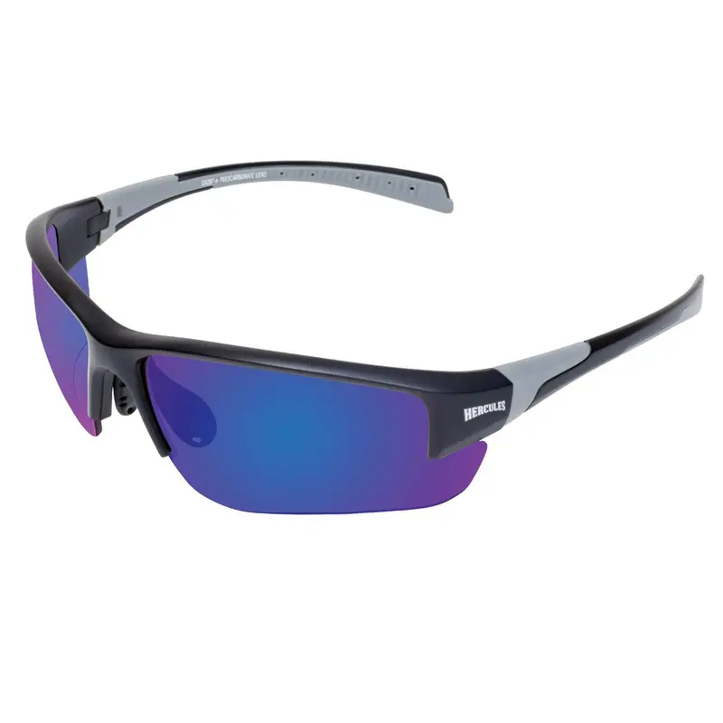 Hercules 7 Safety Glasses — Blue Frame with G-Tech Impact-Resistant Lenses