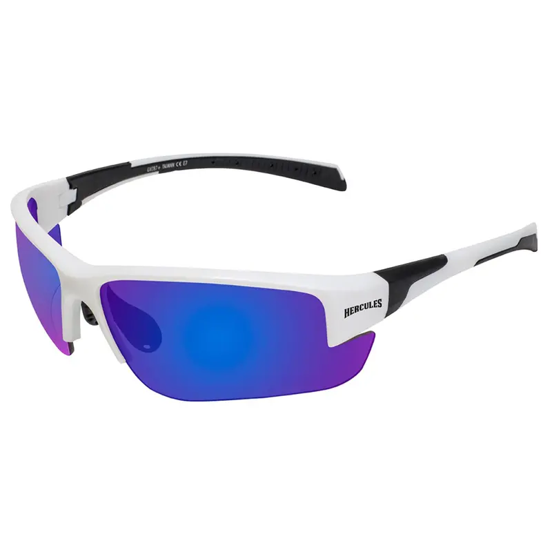 Hercules 7 Safety Glasses – White Frame with Blue G-Tech Lenses