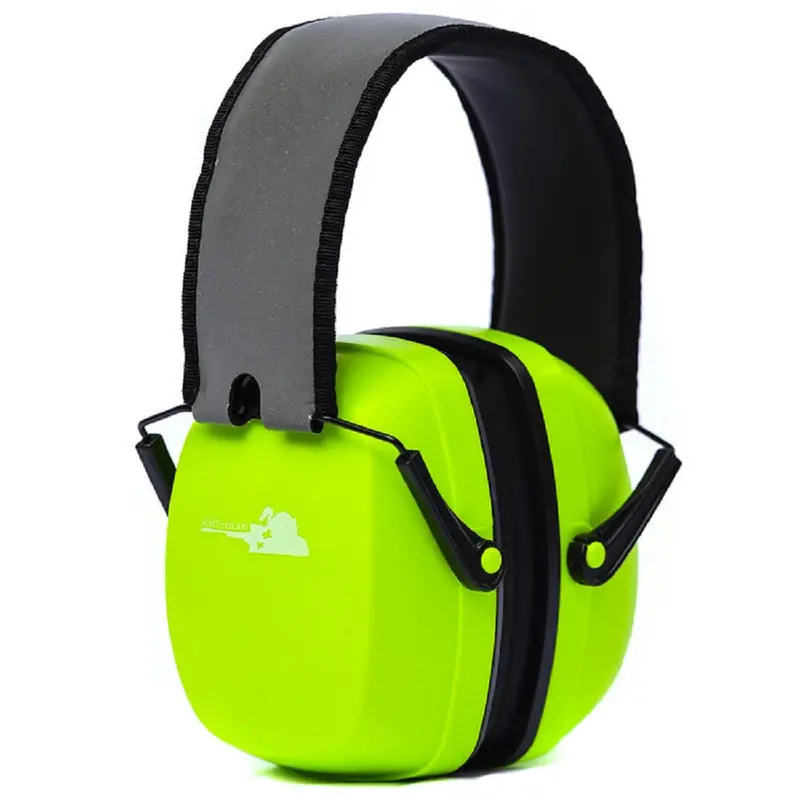 Hi-Viz Green Safety Ear Muffs with Reflective Headband