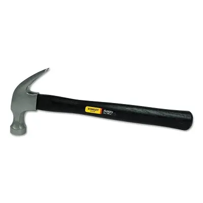 Hickory-Handle Nail Hammer — 16 oz Head, 13-1/4″ Overall Length, High-Carbon Steel