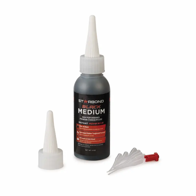 High-Performance Black CA Glue – KE-150, 2 oz