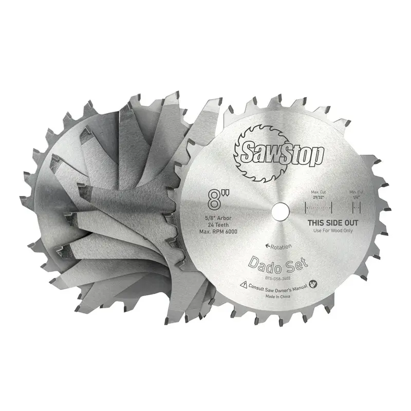High-Precision 8-Inch Dado Blade Set for Table Saws