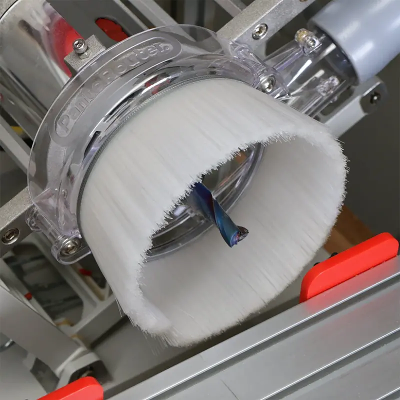 Hinged Dust Extraction Hood with Integrated Brush for PantoRouter