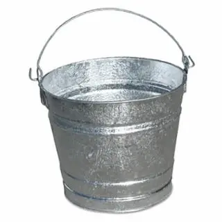 Hot-Dip Galvanized Steel Pail – 14-Quart Capacity for Industrial Use