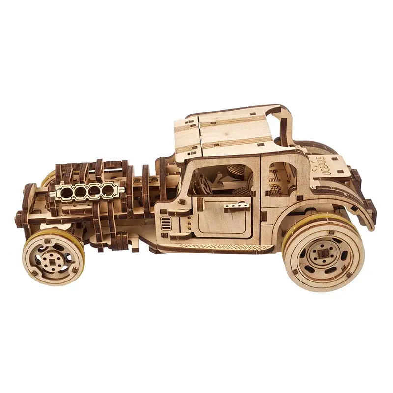 Hot Rod Furious Mouse Vintage-Style Wooden Model Kit