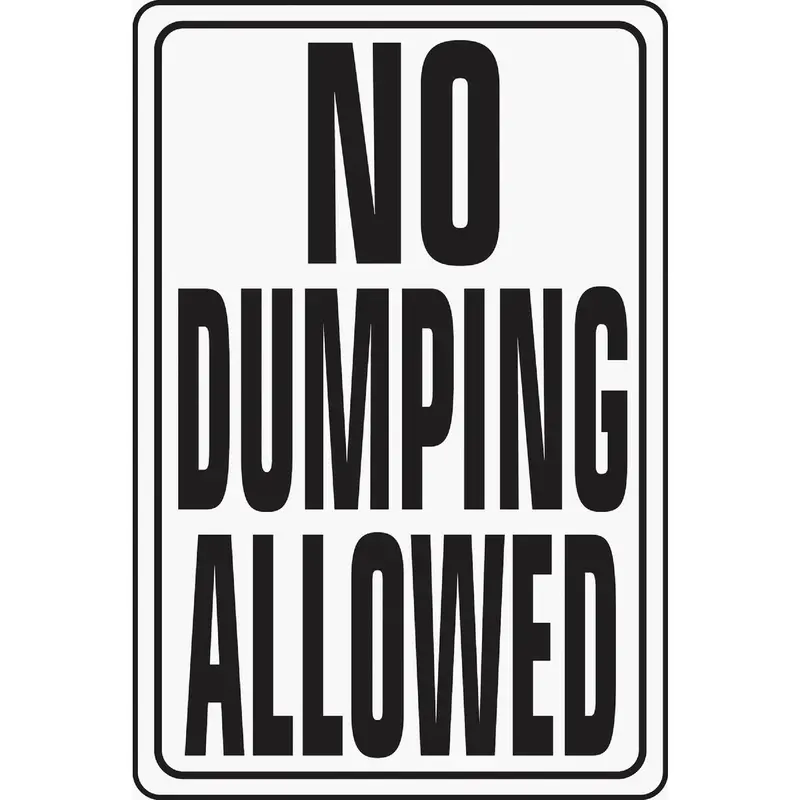 Hy-Ko Heavy-Duty Aluminum No Dumping Sign 1