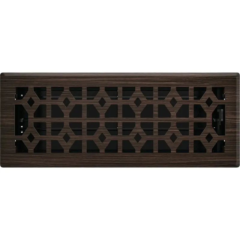 Imperial Templar 4-Inch By 12-Inch Oil-Rubbed Bronze Steel Floor Register Grille 1
