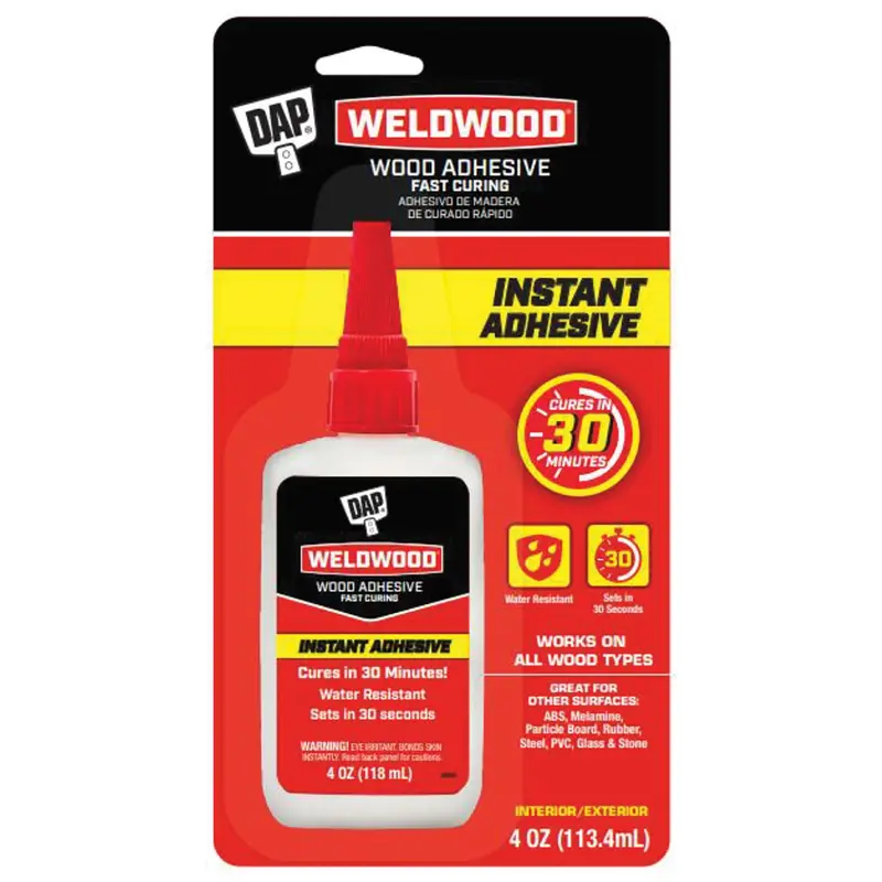 Instant Wood Bonding Adhesive – Fast-Setting, 4 oz Bottle