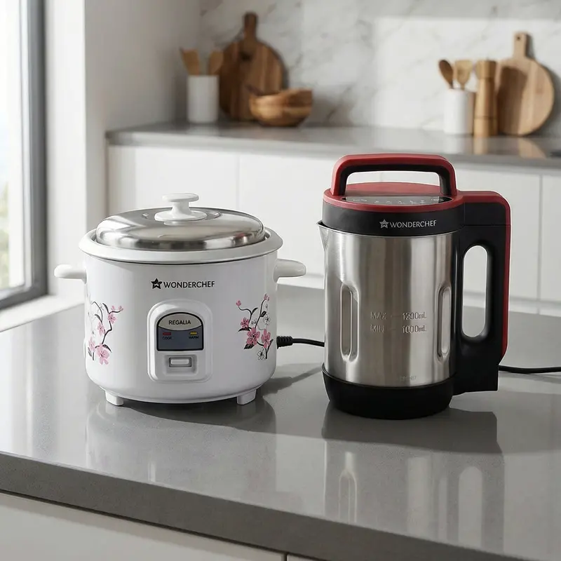 Kitchen Convenience Pack – Regalia Electric Rice Cooker + NEO 1L Automatic Soup Maker
