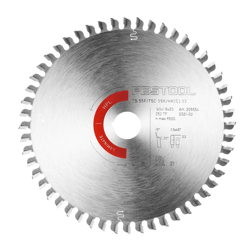 Laminate-Cut Saw Blade Compatible with Festool TS 55 F, TSC 55 K, HK 55 & HKC 55