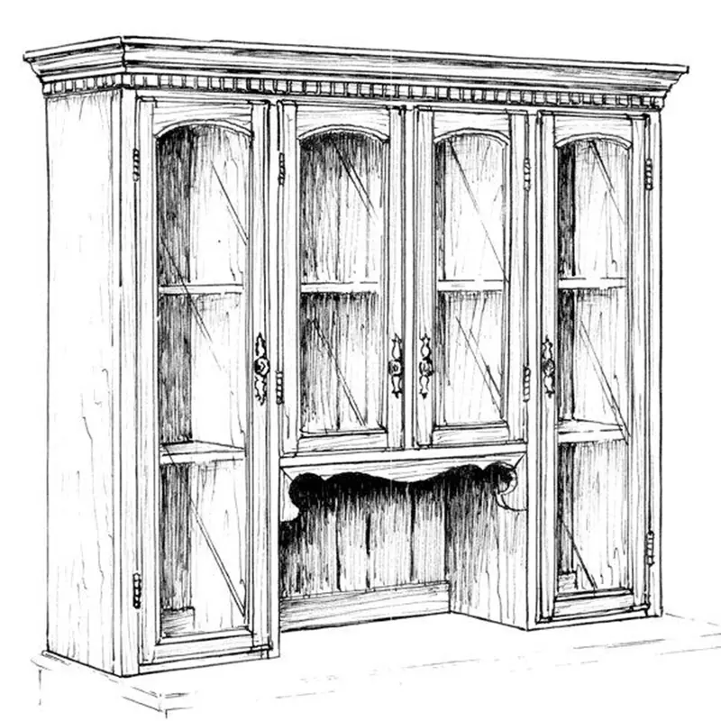 Large Hutch Cabinet Build Plan – Multi-Tiered Storage Furniture Blueprint