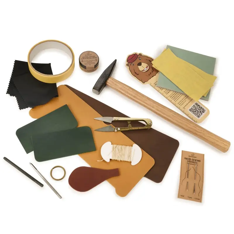 Leather Crafting Kit – Forest Brown Wallet Kit