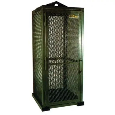 Locking Cylinder Storage Cage — Holds Up to Nine High-Pressure Gas Cylinders
