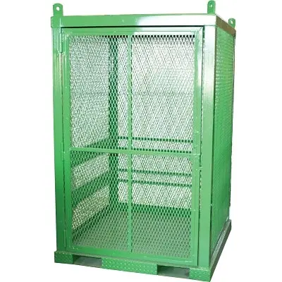 Locking Storage Cage for 20 High-Pressure Gas Cylinders