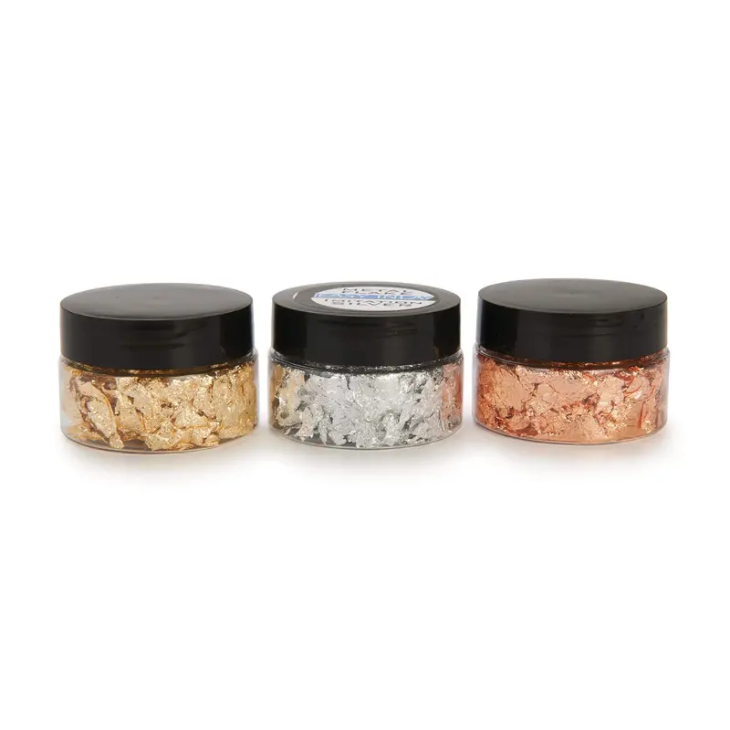 Metallic Flake Inlay Starter Kit – Gold, Silver & Copper, 3-Pack (2 oz Each)