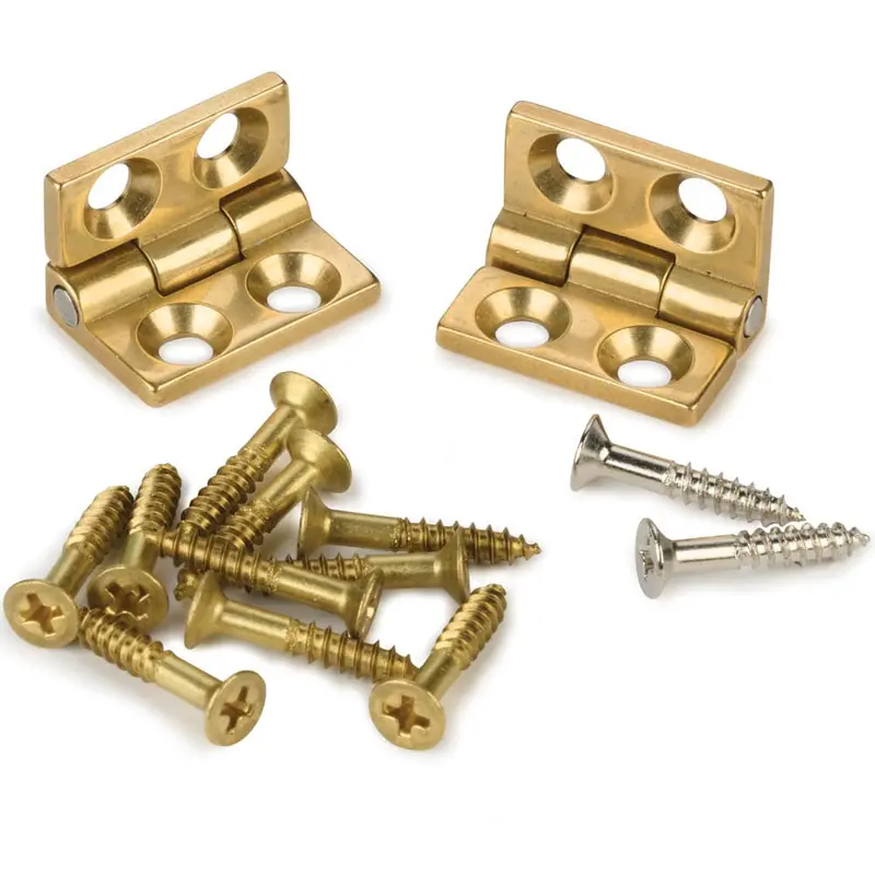 Miniature Brass Box Hinge Set – Decorative 1-Pair Hardware for Small Projects