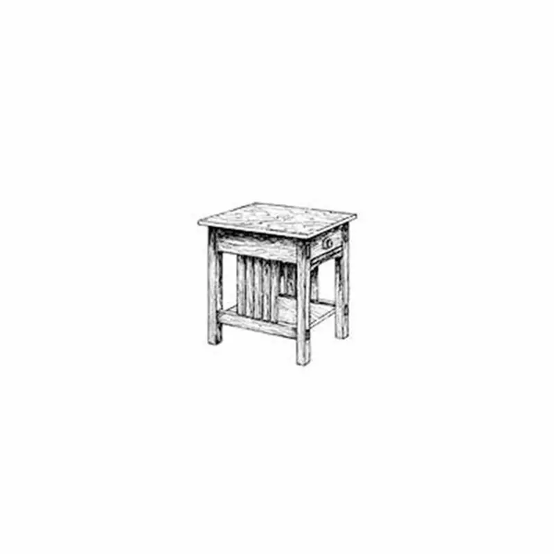 Mission-Style End Table Plan – Classic American Craftsman Woodworking Blueprint