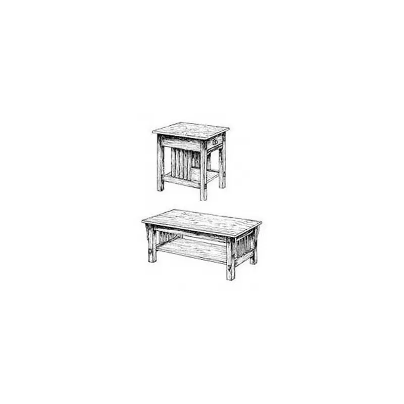 Mission-Style Living Room Table Woodworking Blueprint