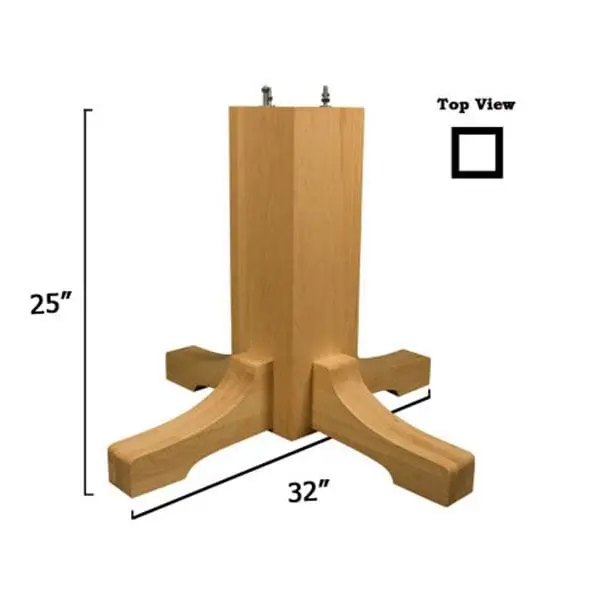 Mission-Style Table Pedestal Base Kit