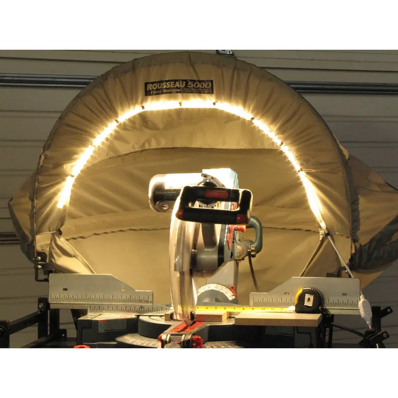 Miter Saw Dust Collection System – 5000-CFM Lighted Extraction Unit