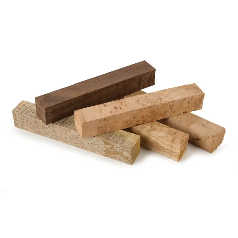 Mixed Wood Pen Blank Assortment – 5-Piece Bundle