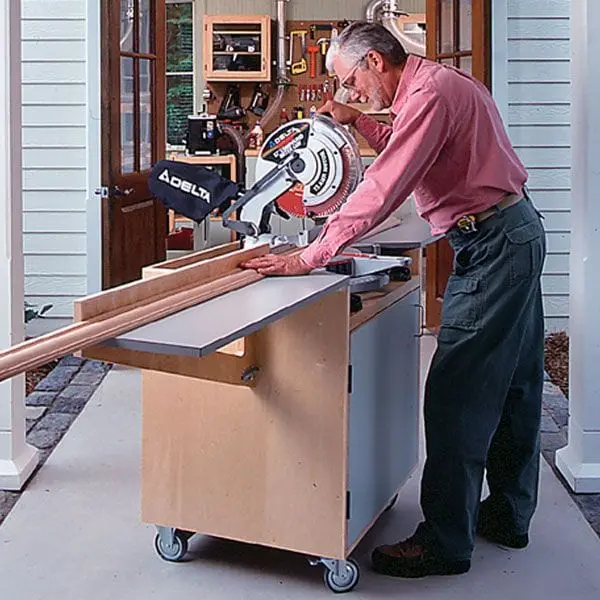 Mobile Miter Saw Station Plan — Portable Workshop Build Blueprint